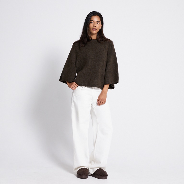 Wide sleeve knit tee "Perla"